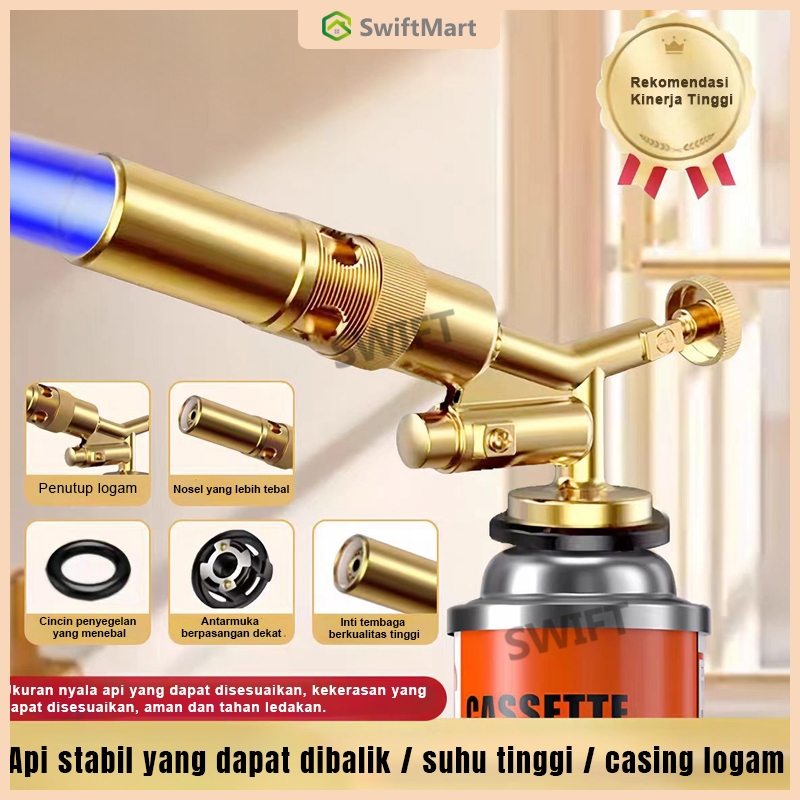 【Ready】Portable Kepala Gas Torch Flame Gun Bakar Sate Seafood BBQ Blow Torch Flame Gun