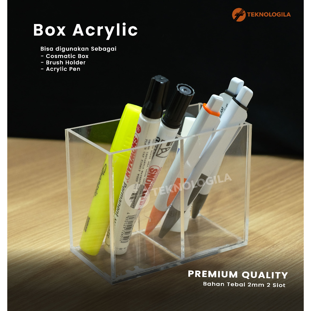 

[Premium] Organizer Box Akrilik 2 slot | Box Akrilik ATK