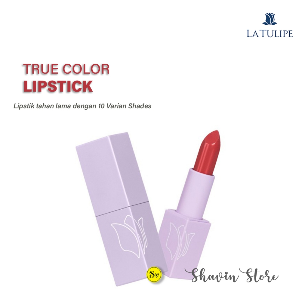 La Tulipe True Color Lipstick Lipstik Tahan Lama 10 Warna