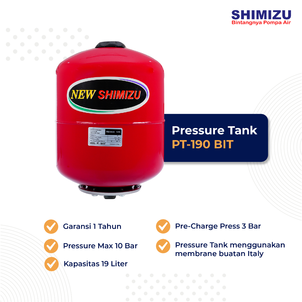 Shimizu PT 190 BIT Pressure Tank Tangki Pompa Air