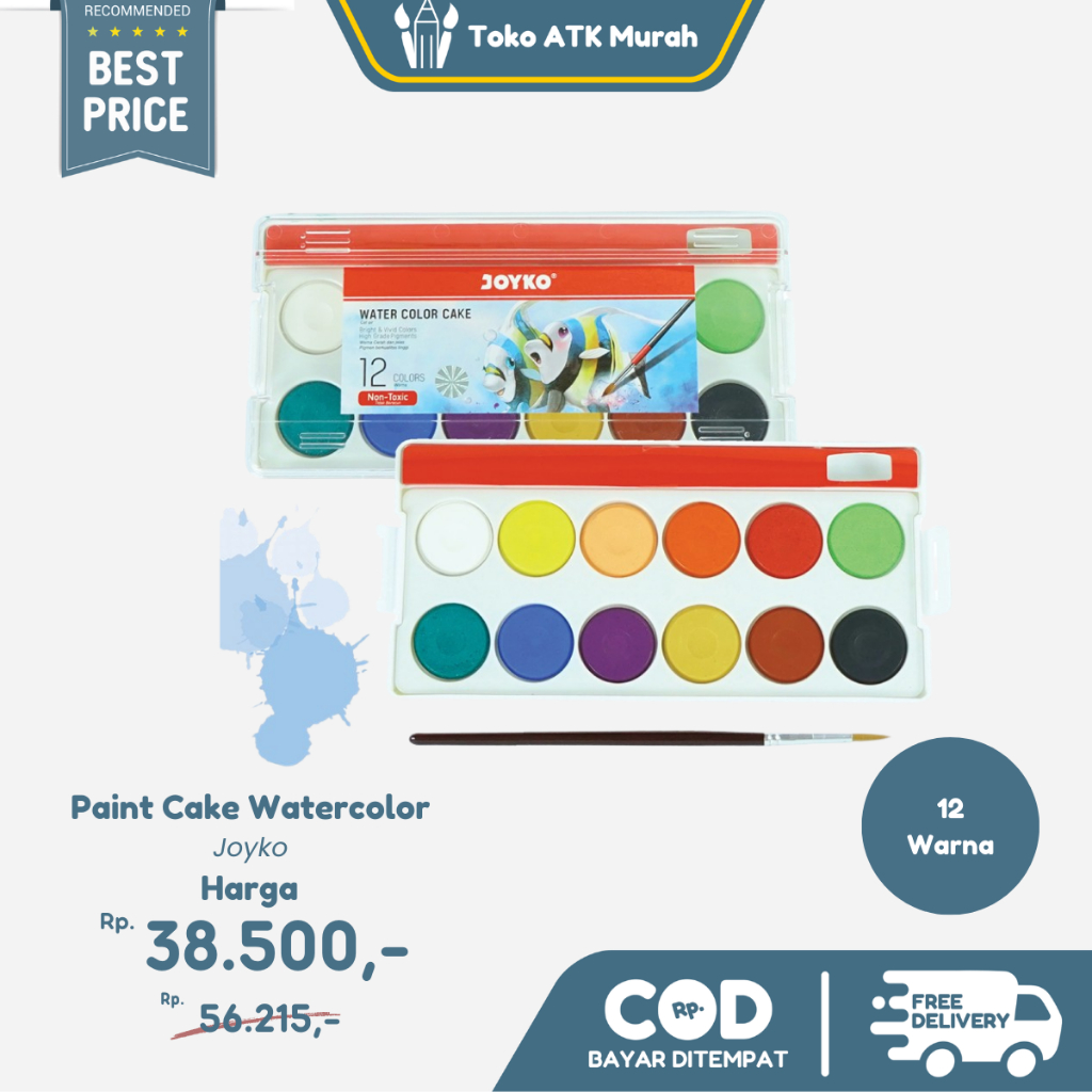 

Paint Cake Watercolor Joyko 12 Colors