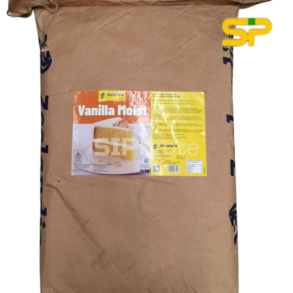 

Zeelandia Vanilla Moist Mix 10kg / Zeefine Vanilla Moist 10kg / Tepung Premiks Siap Pakai rasa Vanila 10 kg