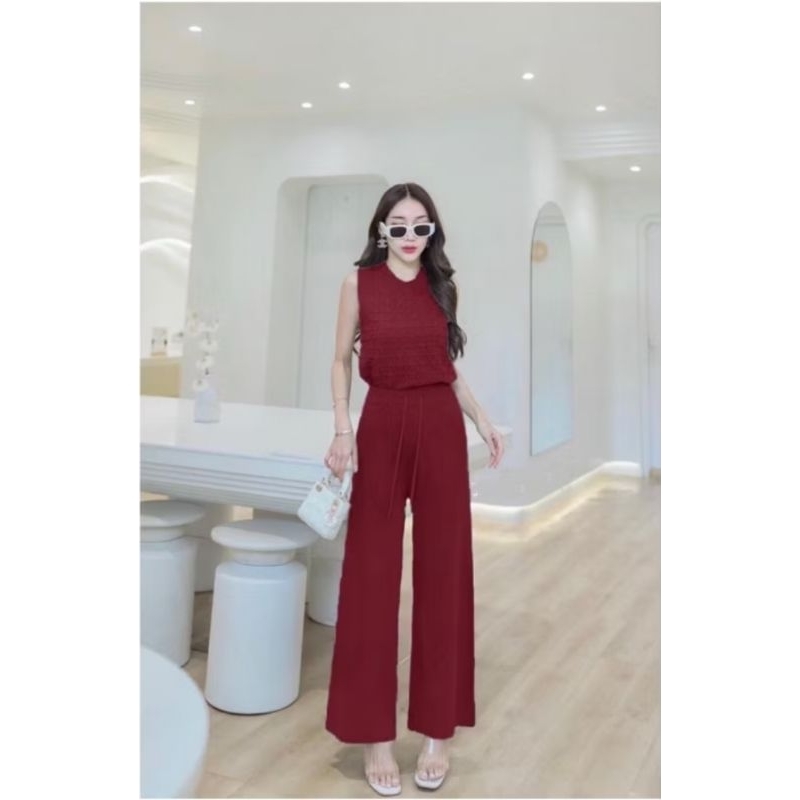 Setelan wanita knit premium import