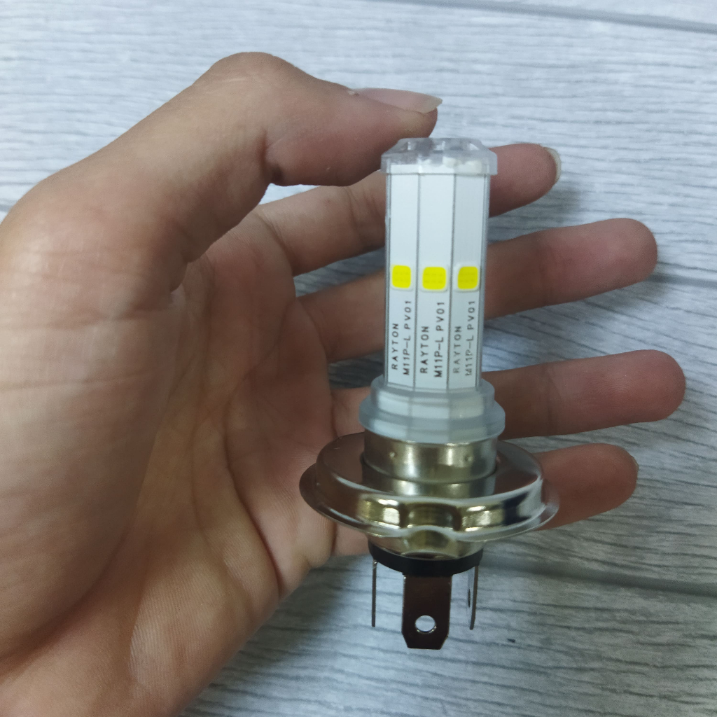 Lampu Utama LED H4 RTD Rayton M11 Series Lampu Depan 2 Titik 6 Sisi Universal Lampu LED 6 Mata Untuk