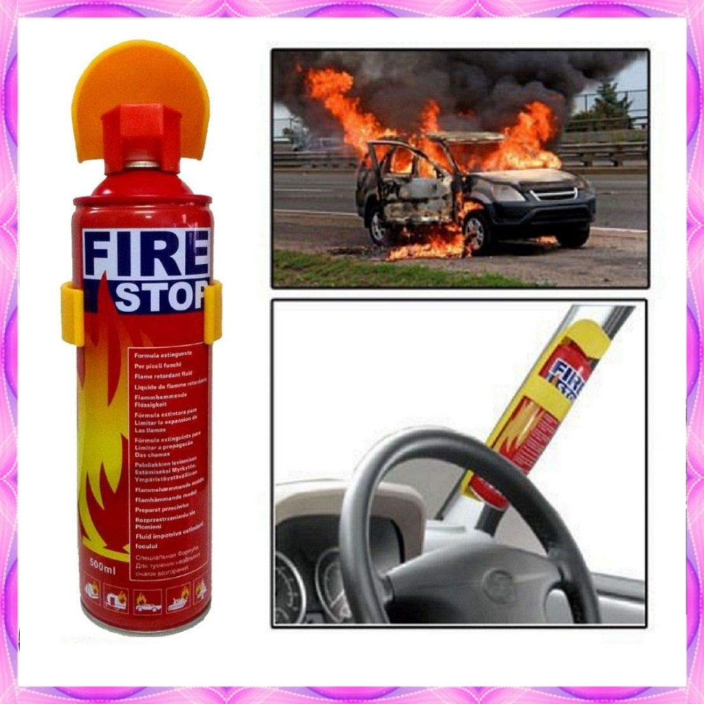 Fire Stop Extinguisher Mini Spray Alat Pemadam Api Kebakaran 500ml Pemadam Api Busa Mini Fire