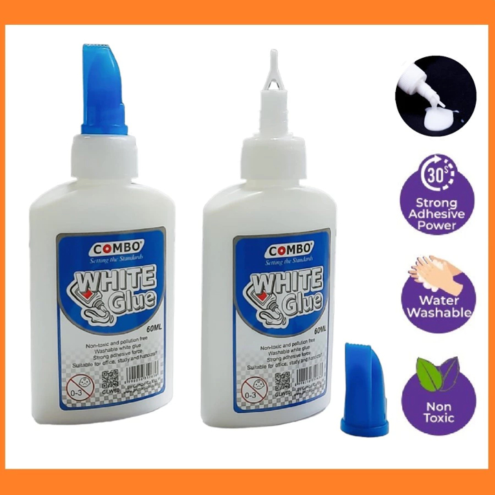 

Bayluna 40ml White Glue Liquid Washable Sticker Super Strong Bond Paper Craft School Office