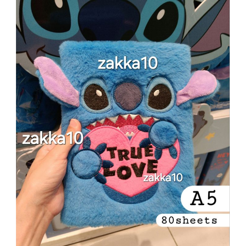 

(8 model) Miniso Disney Buku Tulis Catatan Stitch Plush Hardcover Book / Photo Album / Character Notebook