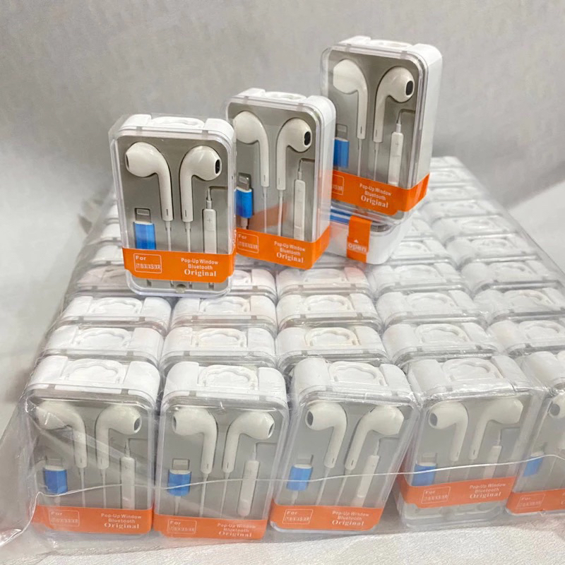 HEADSEAT EARPHONE HEADSEAT BLUETOOTH WIRELESS IP 7 7+/8+ X XS XR XSMAX 11 12 13 Headset Iphone Light