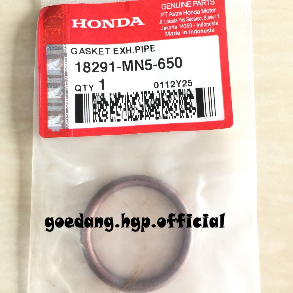 Gasket Exhaust Pipe Paking Knalpot CB150R CBR150R MEGAPRO SONIC SUPRA GTR ORIGINAL AHM 18291MN5650