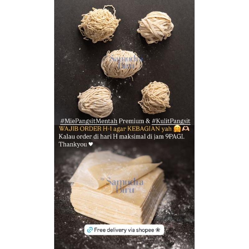 

MIE PANGSIT MENTAH HOMEMADE FRESH TANPA PENGAWET KULIT PANGSIT PREMIUM DAN ENAK CI CONG FAN MEDAN