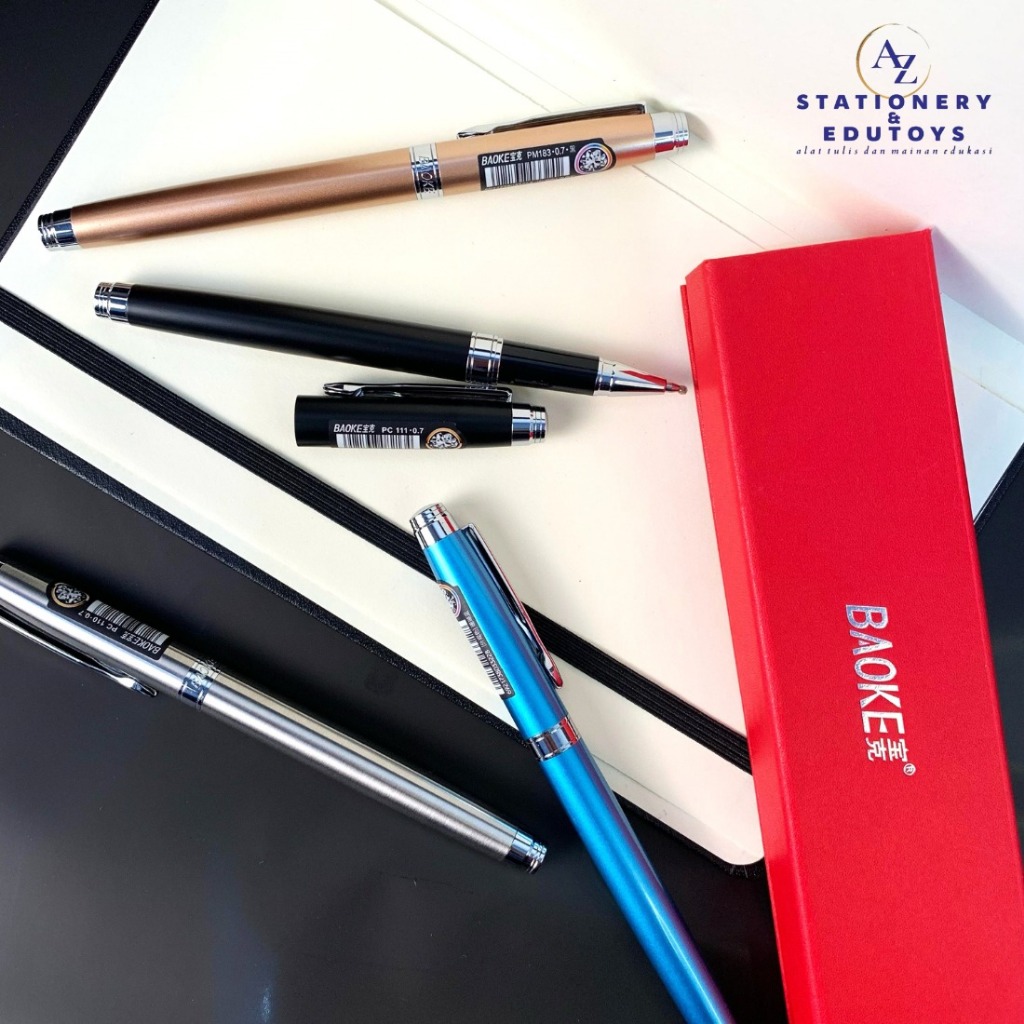 

Exclusive Business Pen Baoke Metal Material Pulpen Bisnis Eksklusif Baoke + Box Souvenir