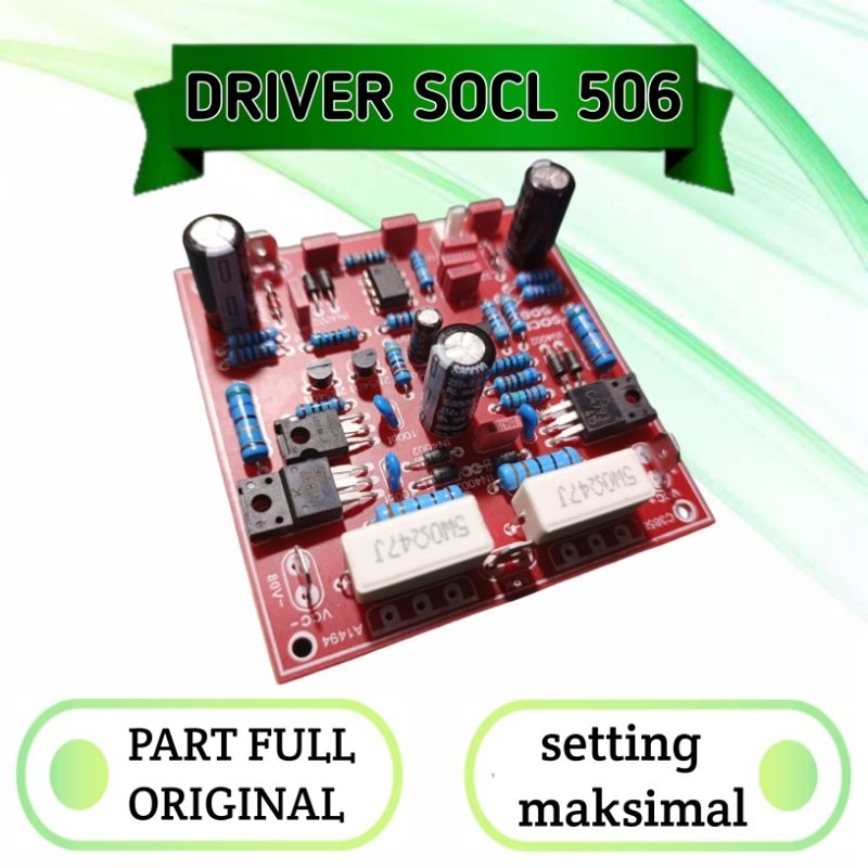 Kit driver socl 506 original balap karakter flat super ocl 600watt mono Tampa tr pinal