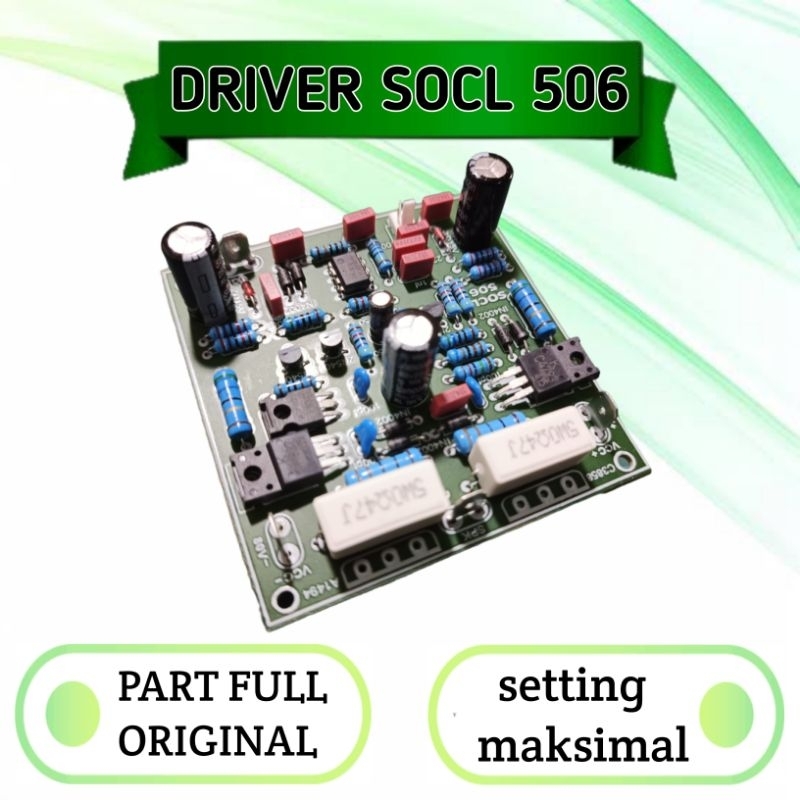 Kit driver socl 506 original balap karakter flat super ocl 600watt mono Tampa tr pinal
