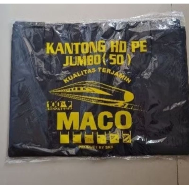 Kantong Plastik Hitam Jumbo Tebal / Plastik Kresek Jumbo Uk 50