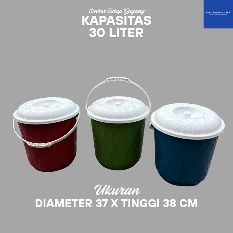 Ember Tong Timba Wadah Tutup Bertutup Gagang Bergagang Pegangan Berpegangan Handle Pel Ngepel Rendam