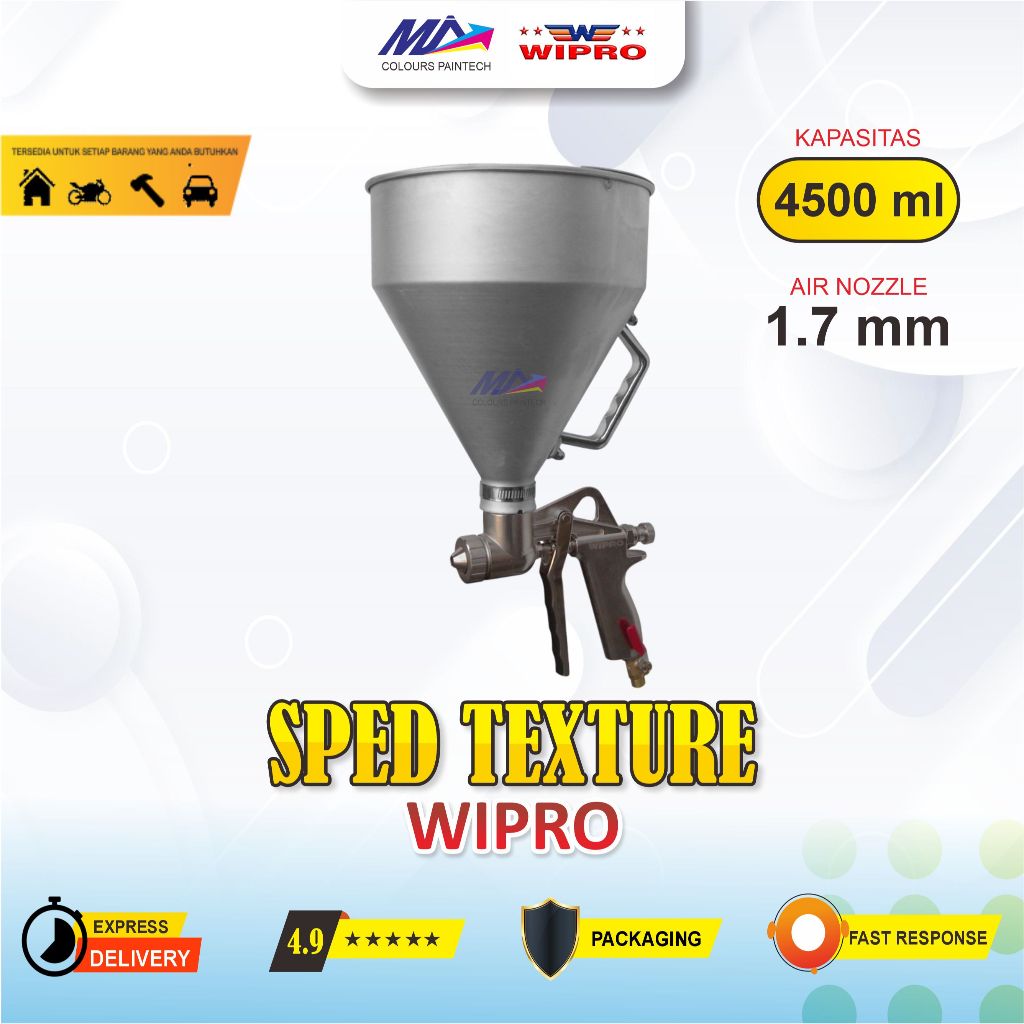 WIPRO Spray Gun Texture - Hooper Gun - Alat Semprot texture - Cement Gun