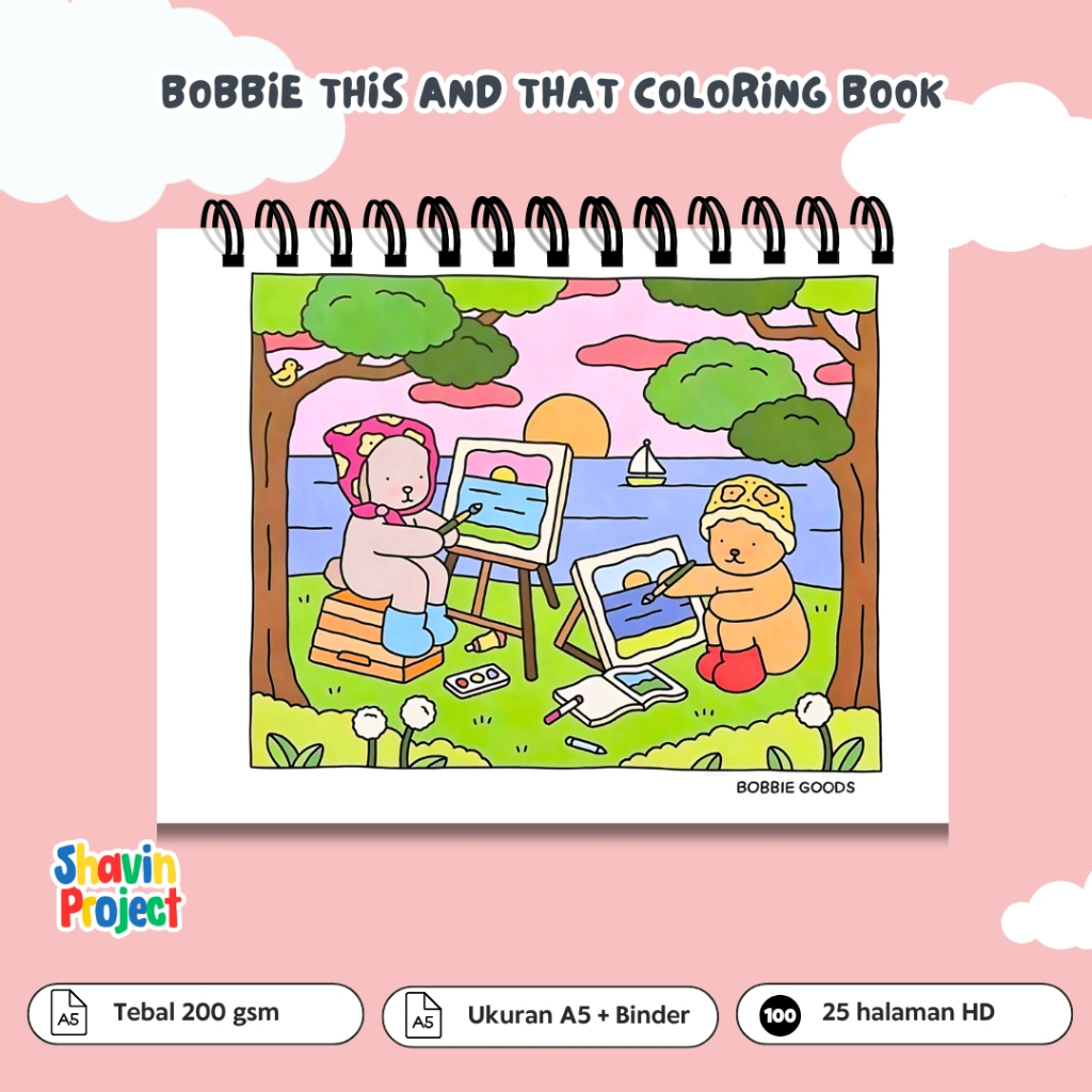 

Bobbie's Goods Coloring Book This and That Buku mewarnai remaja dewasa anak tebal 200gsm 25 pages