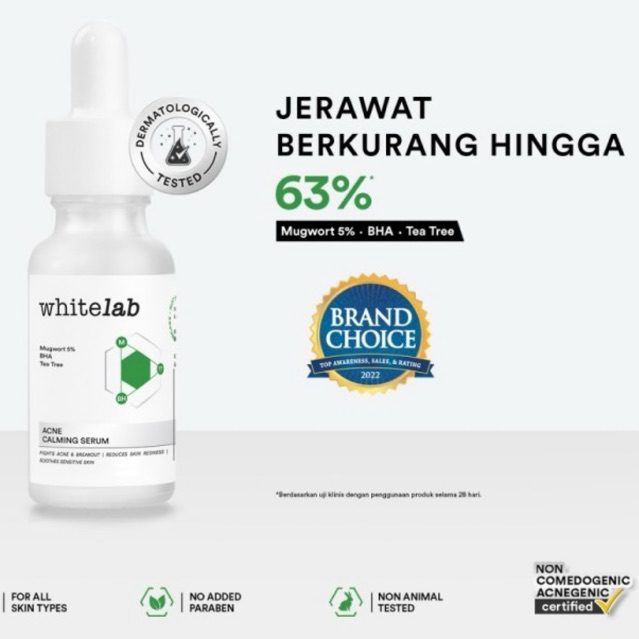 WHITELAB Acne Calming Serum | Skincare Serum Untuk Kulit Jerawat Dan Bruntusan SALE ED 08/25
