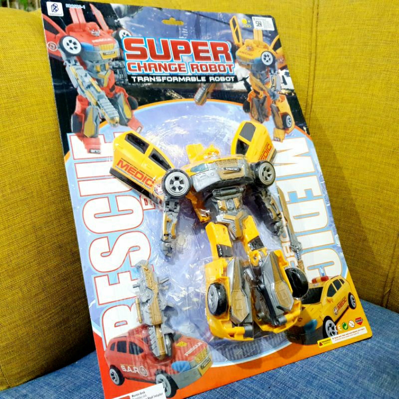 GDM - Mainan robot super change bisa jadi mobil bumblebee anak laki laki besar