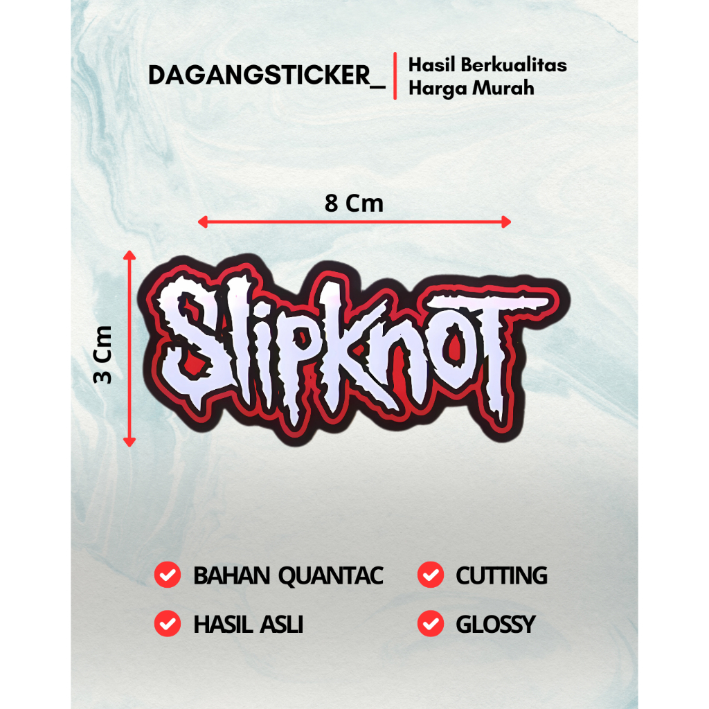 

Sticker / stiker / sticker label / stiker logo / stiker band / stiker motor / sticker mobil / stiker keren / Stiker Logo Band "SLIPKNOT