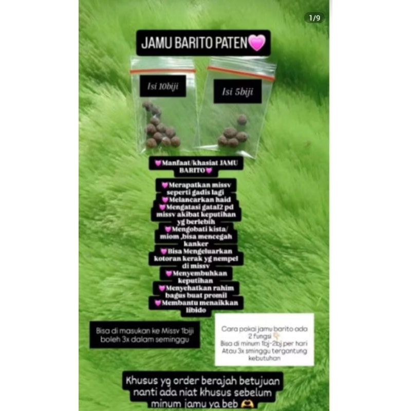 

Ready Jamu BARITO BERTUJUAN isi 5 bji