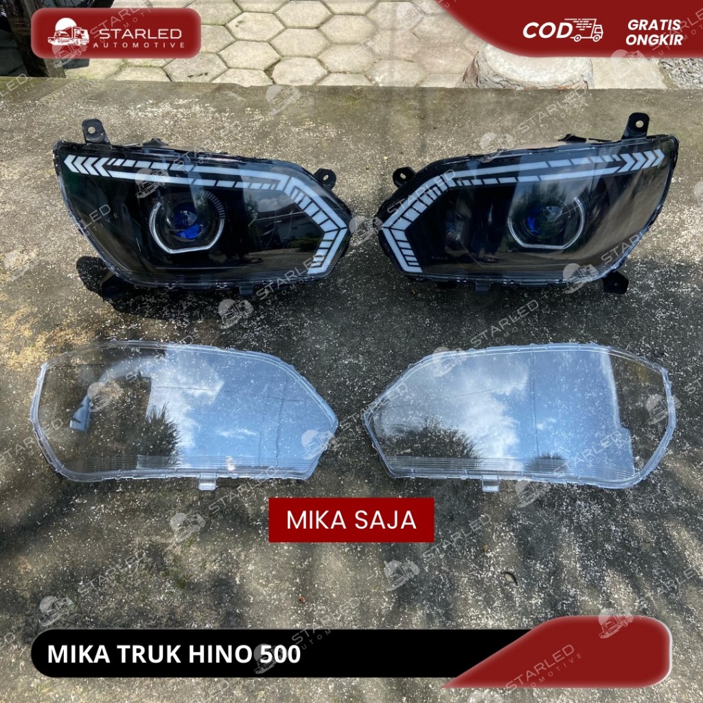 MIKA LAMPU DEPAN TRUK HINO 500 POLOS BENING MIKA HEADLAMP HINO 500