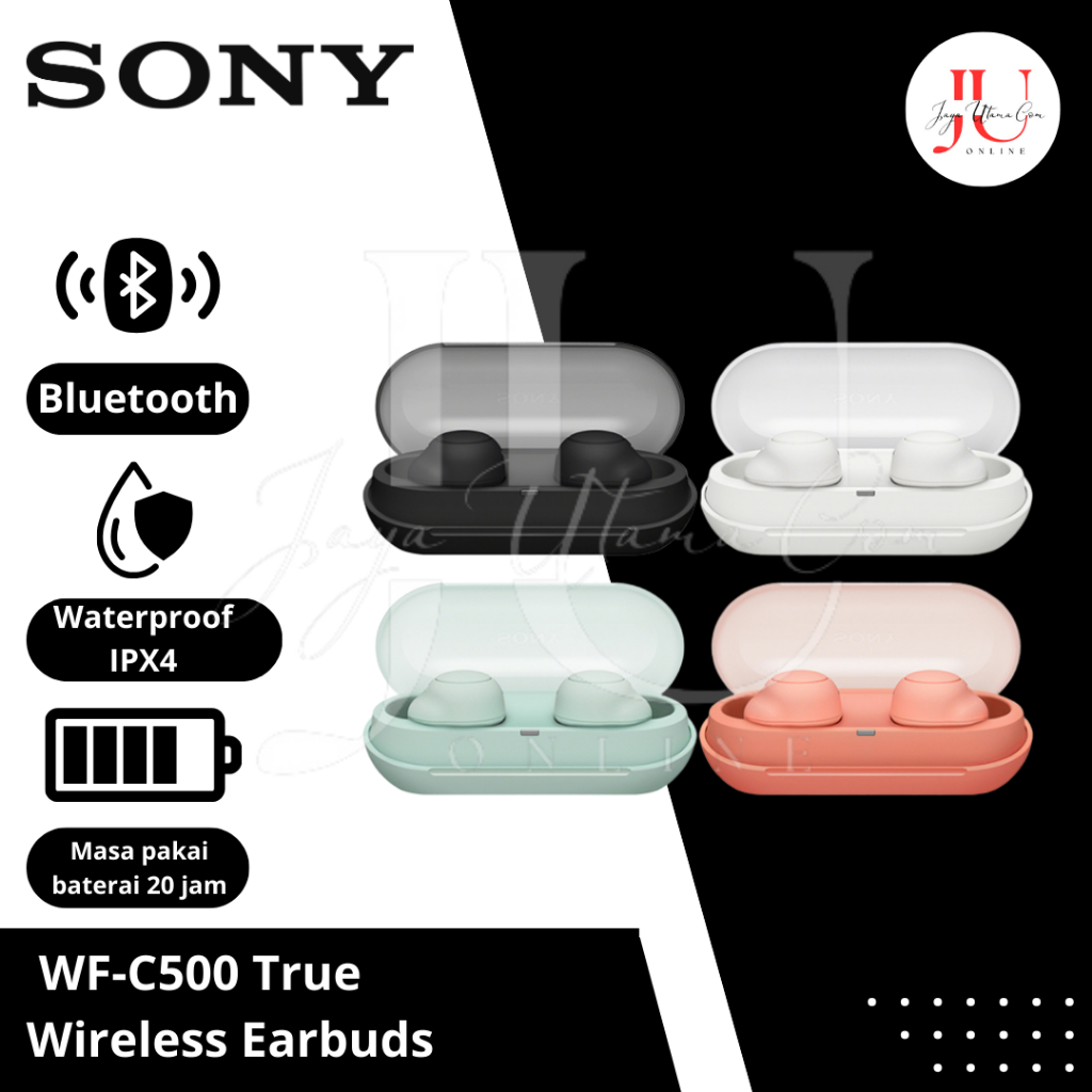 SONY WF-C500 Truly Wireless TWS In-Ear Bluetooth Earbuds Headset Macaroon Resmi