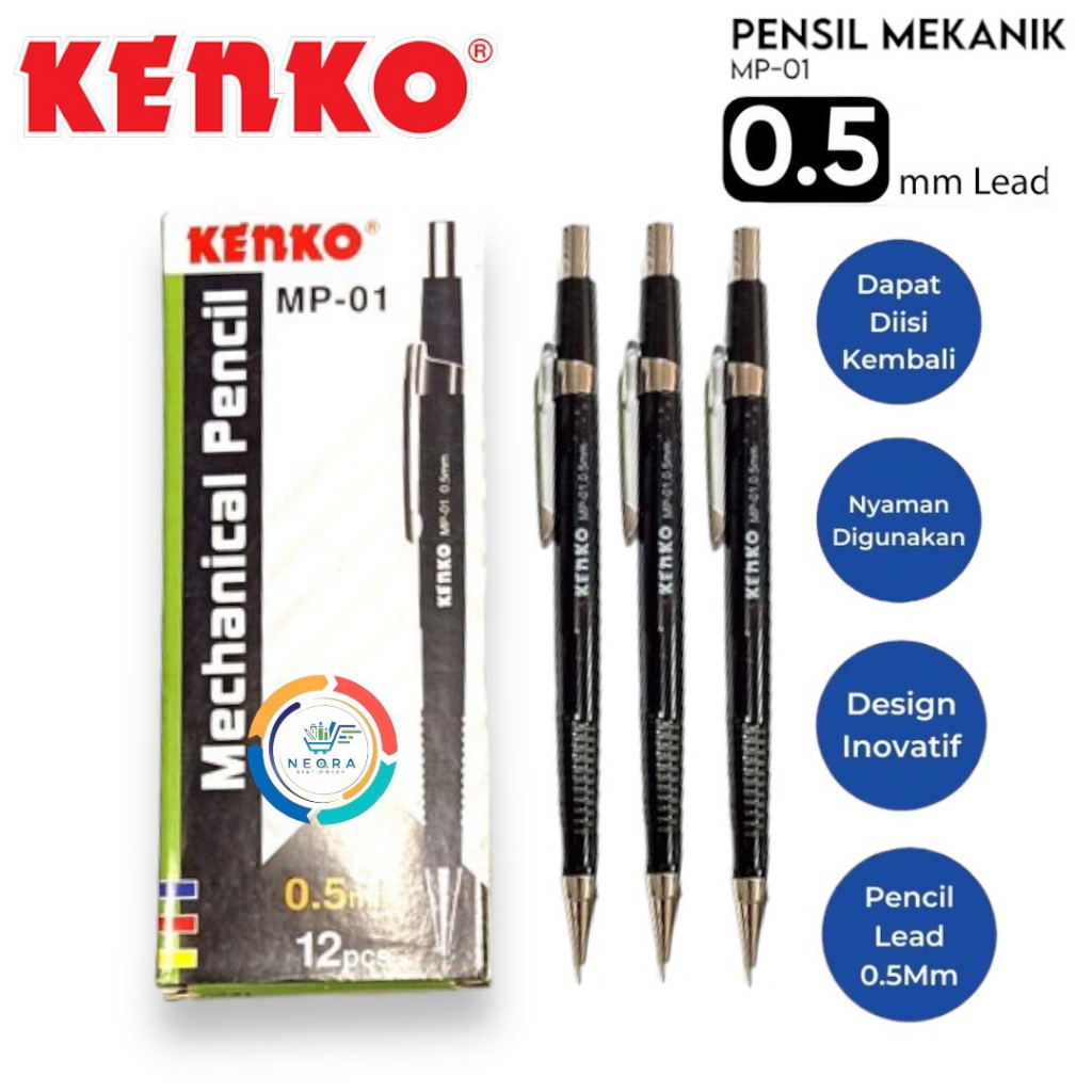 

Kenko Mechanical Pencil MP-01 | Pensil Mekanik 0.5mm
