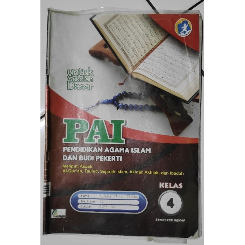LKS maestro buku PAI (Pendidikan Agama Islam dan Budi Pekerti) kelas 4. Meliputi aspek: al quran, ta