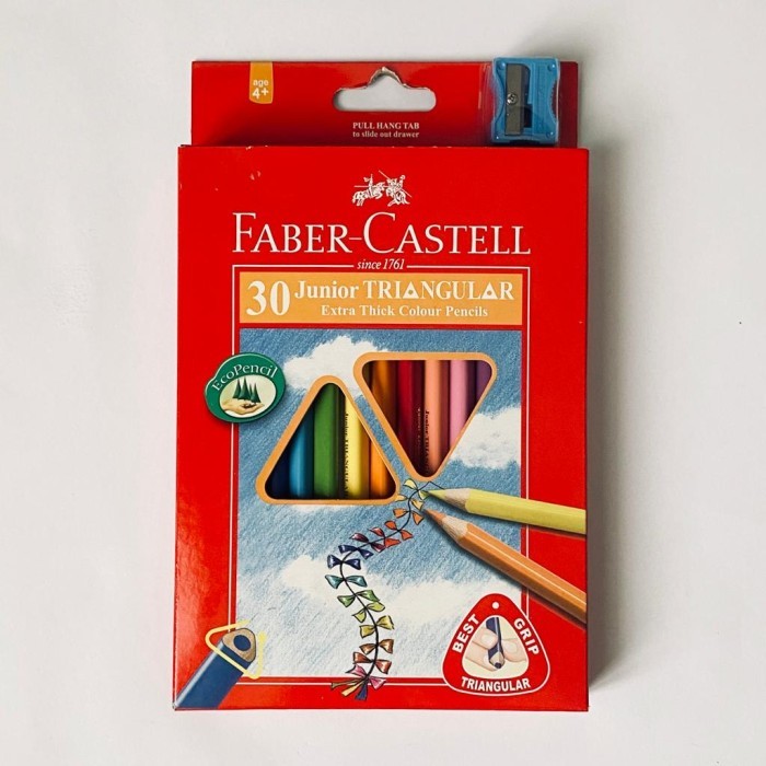 

Faber Castell 30 Junior Triangular Extra Thick Colour Pencils