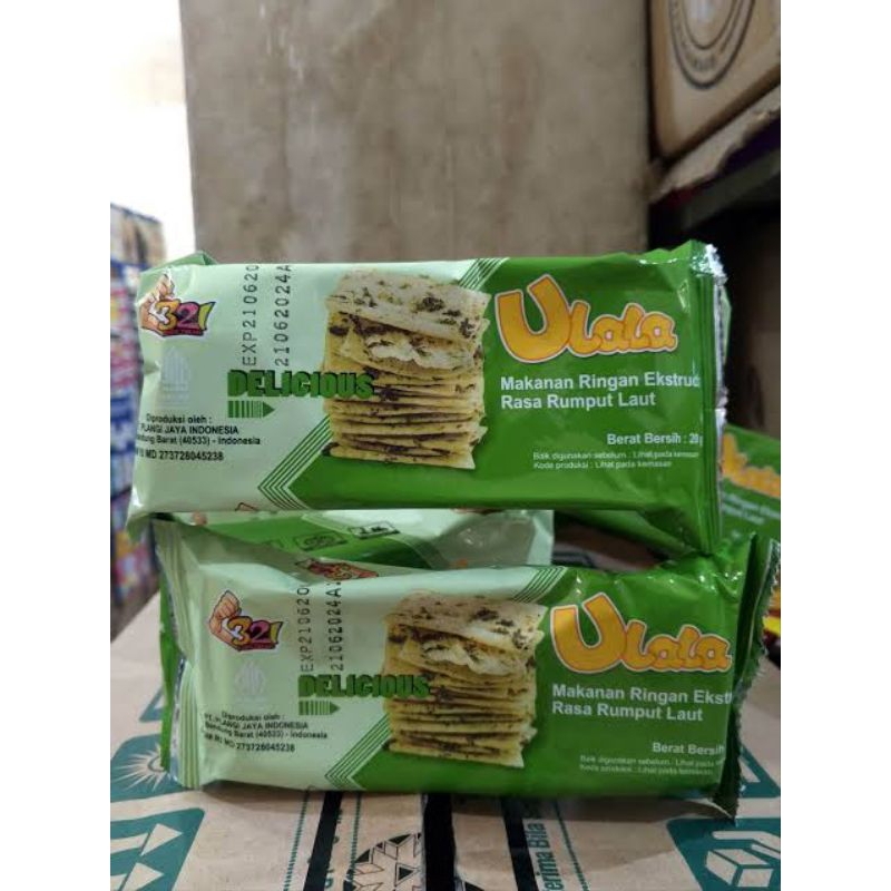 SNACK ULALA DELICIOUS RUMPUT LAUT ECERAN 1000 isi 10 pcs