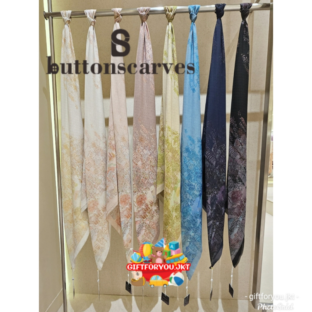 Buttonscarves New York 4 Wisdom Hijab Jilbab Fashion Pakaian Muslim Kerudung Square Segi Empat Brand