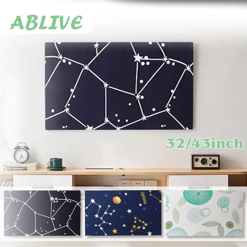 32"/43" Cover TV | Penutup TV | Sarung TV | Layar Monitor Elastis Anti Debu Motif Cantik
