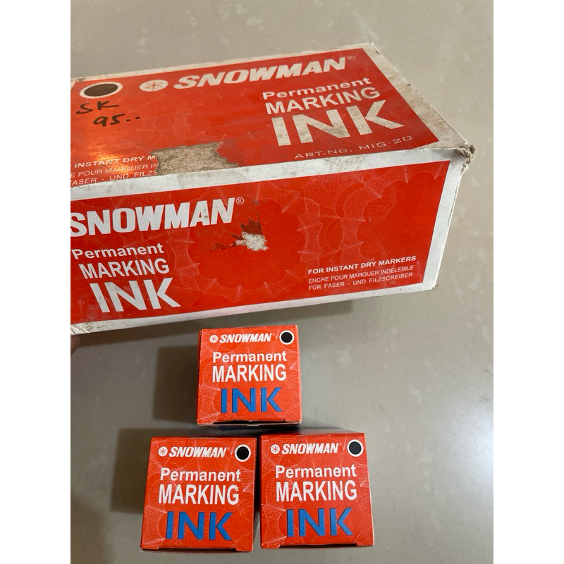 

Snowman Permanent Marking Ink Warna Hitam