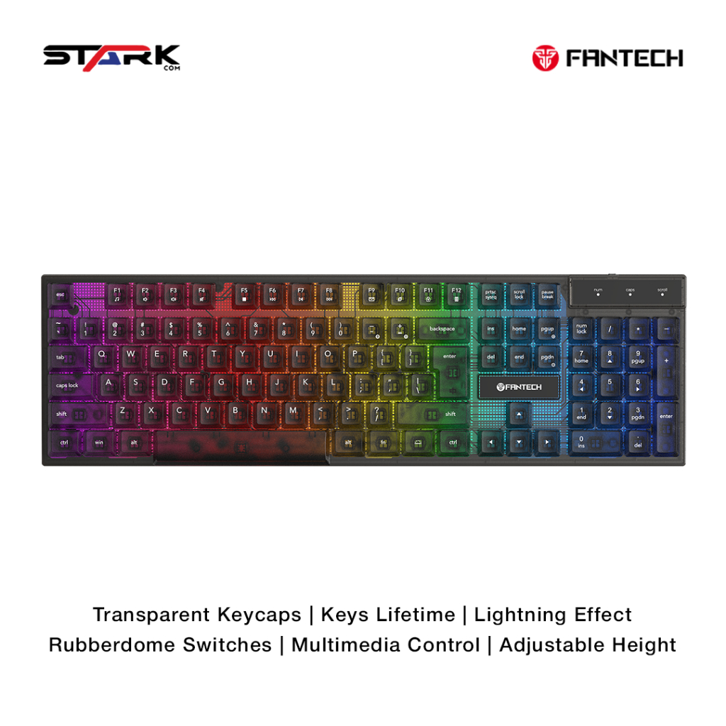 FANTECH SHIKARI K515 Keycaps Transparan Keyboard Gaming RGB Membrane