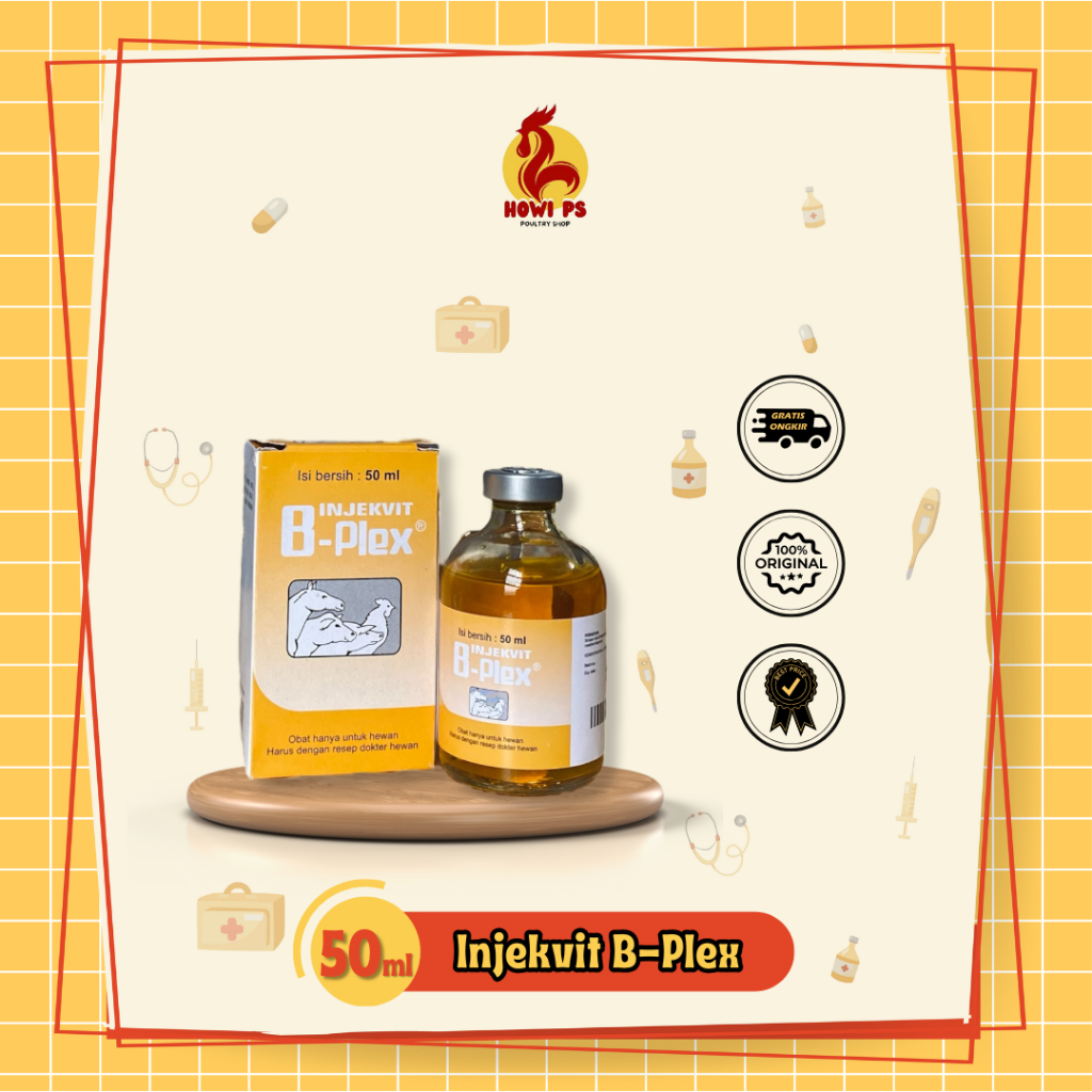 Injekvit B-Plex Medion Vitamin B Complex Unggas Sapi Babi Kuda 50ml