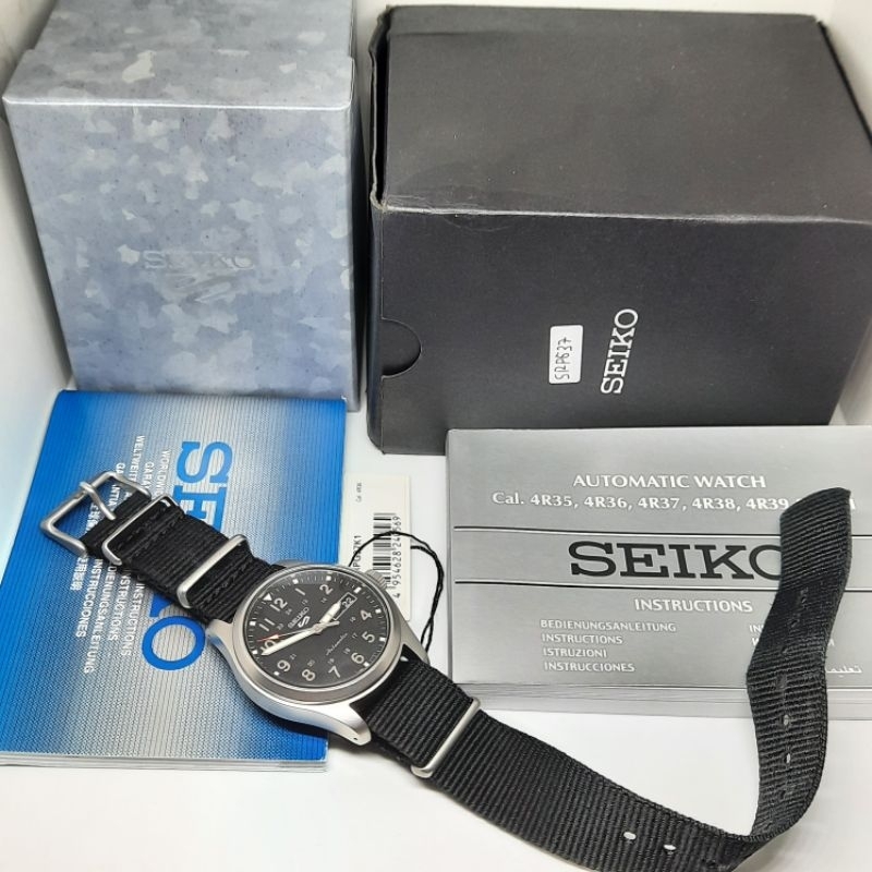 Seiko 5 Military SRPG37K1 Black Hitam SRPG37 4R36-10A0 Superman Not SNK809