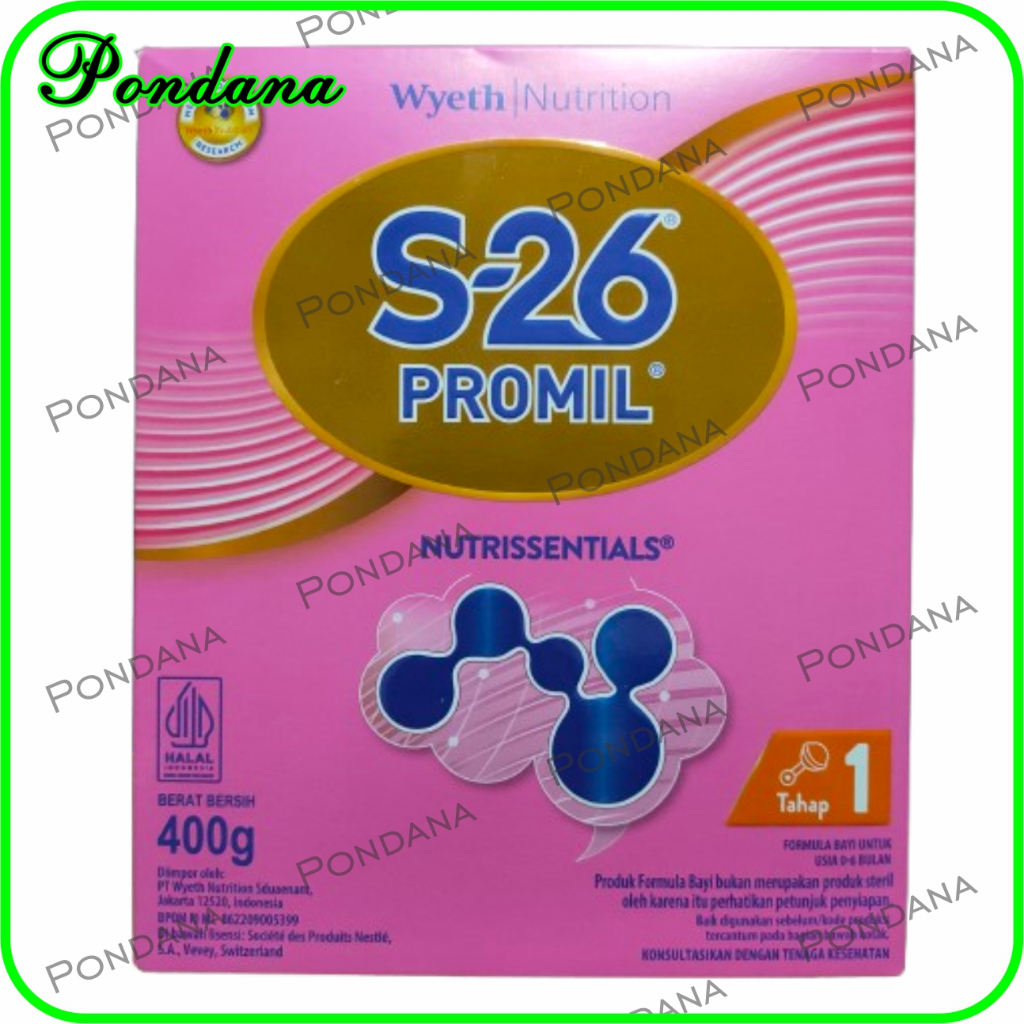 Wyeth Susu Bayi S26 S-26 Promil Nutrissentials Tahap 1 0 - 6 Bulan 400 gram