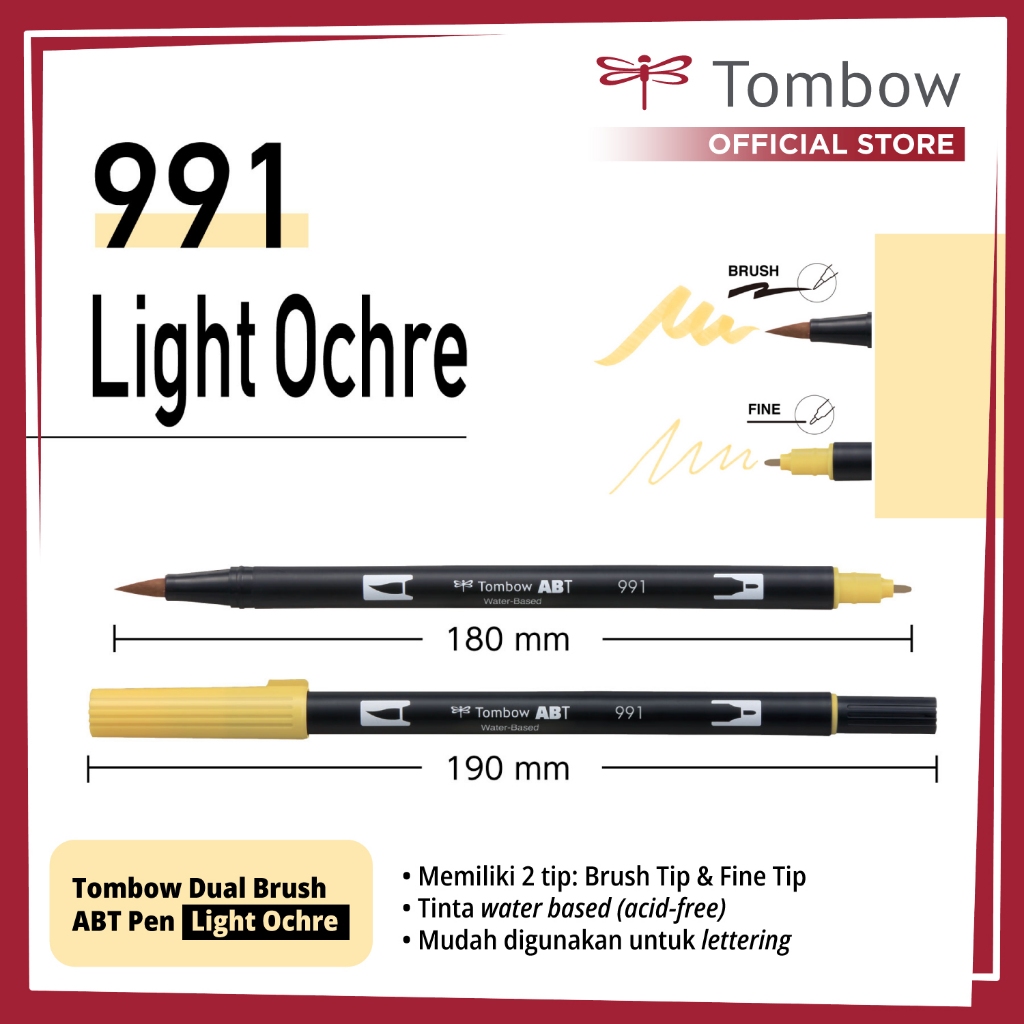 

Tombow Dual Brush ABT Pen Light Ochre