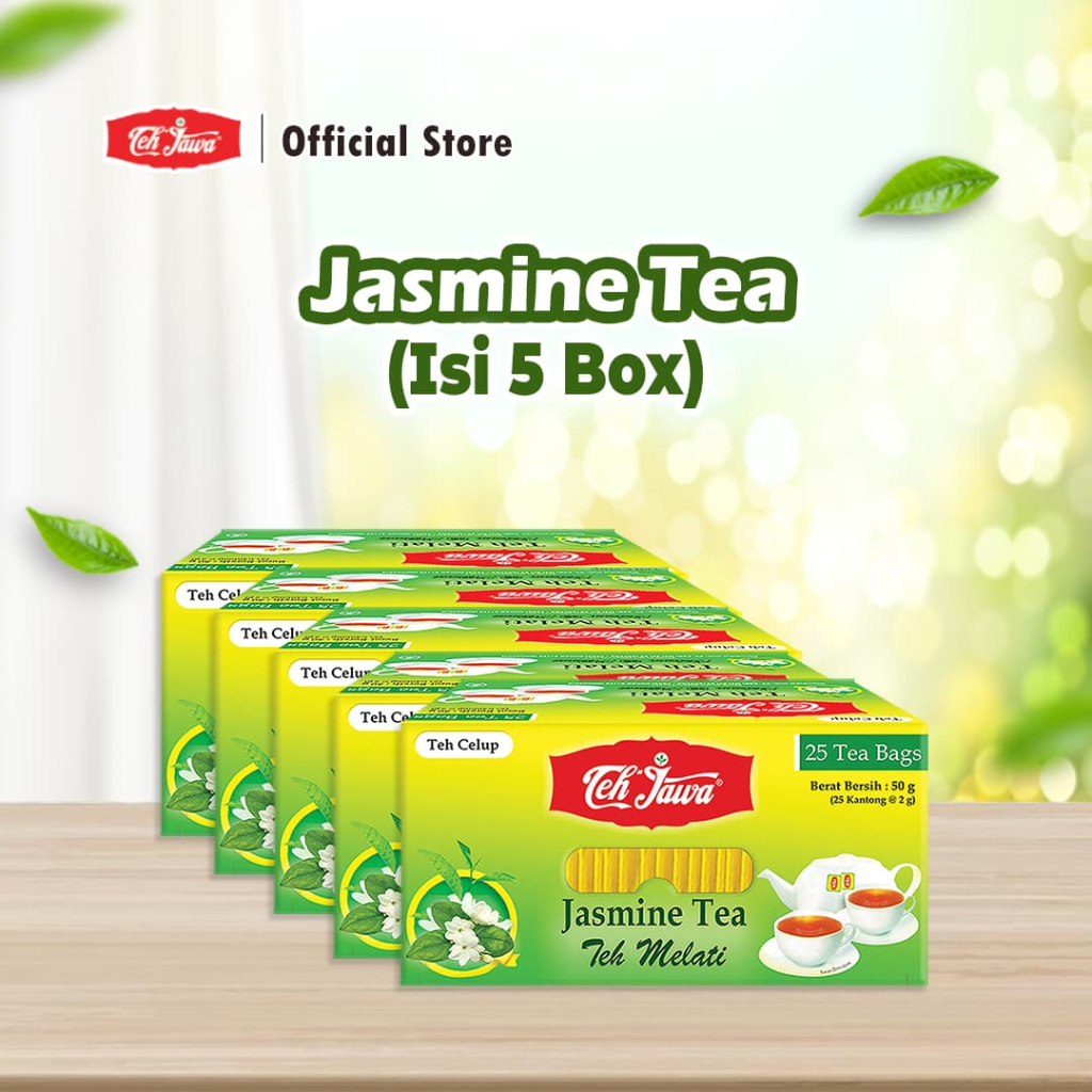

Teh Jawa SBY Jasmine Tea Enveloped Celup isi 25 per Pack (isi 5 Pcs)