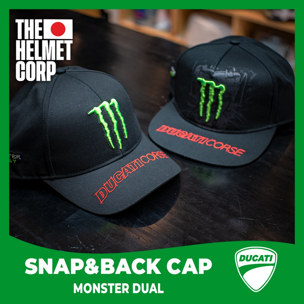 TOPI SNAPBACK BASEBALL CAP DUCATI CORSE MONSTER EDITION ORIGINAL OFFICIAL MOTO GP MERCHANDISE