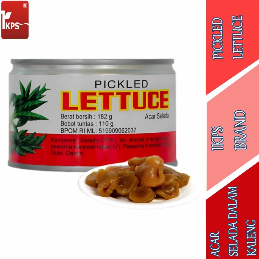 

Acar Selada Dalam Kaleng - Ikps Brand - Pickled Lettuce - 182gr