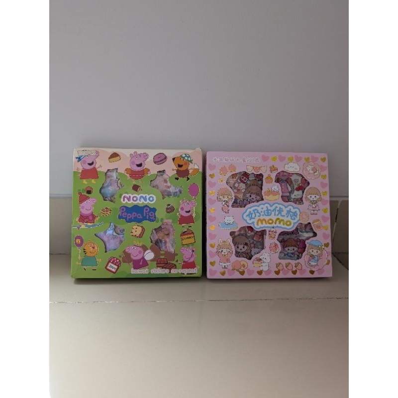 

[New] Peppa Pig Momo Sticker Box Nono / Momo 2D - Dekorasi Anak Perempuan Kartun Korea Lucu Murah - Sticker Anti Air