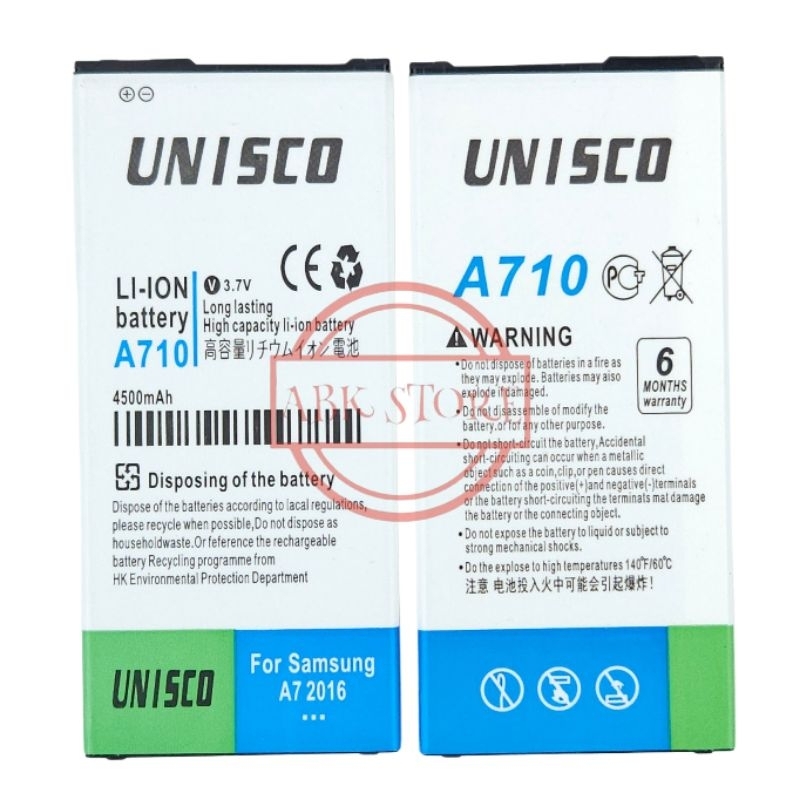 BATERAI UNISCO SAMSUNG J7 PRIME / A7 2016 A710 / J6 PLUS / J4 PLUS BATTERY DOUBLE POWER