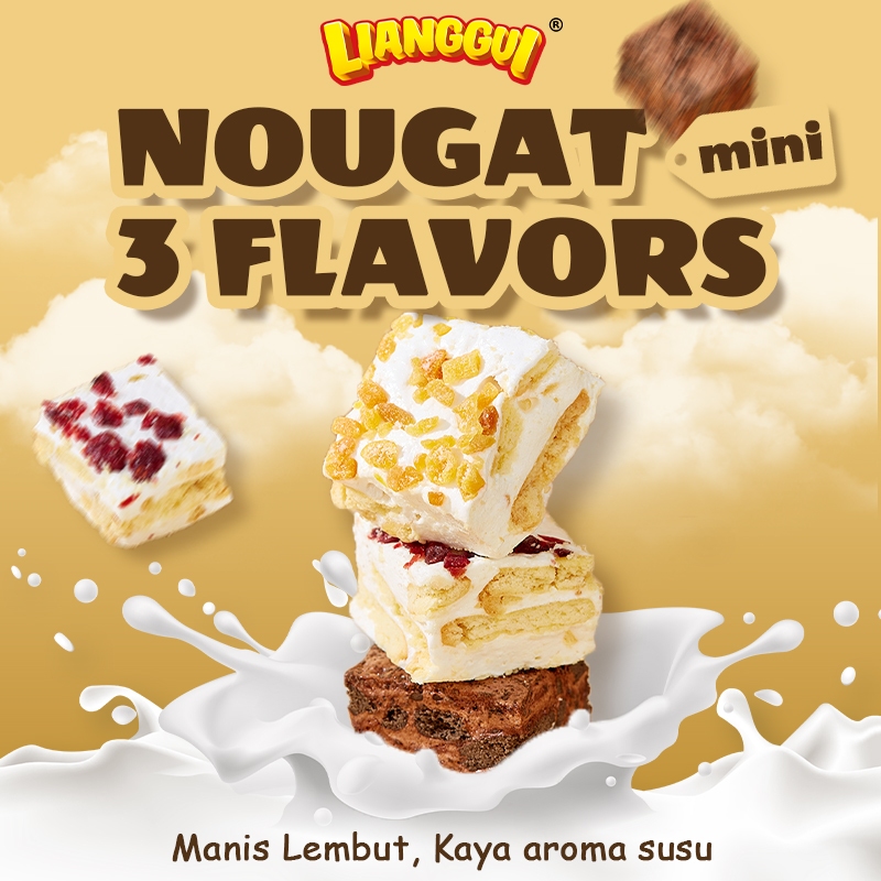 

Lianggui - ‌Nougat Chocolate Coklat+Cranberry Halal Cemilan Viral Sticky Nougat Best Seller Lezat