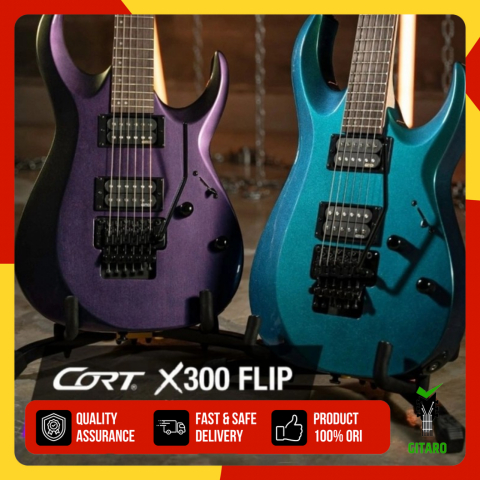Gitar Elektrik Gitar Cort X300 Flip X 300 Flip FBL Or FPU Ori