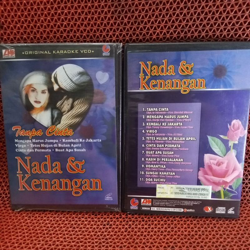 VCD KARAOKE LAGU NADA& KENANGAN 100% ORIGINAL