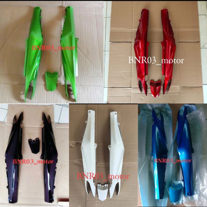 Cover Body Belakang Jupiter Z New Robot Warna Merah Hitam Putih Biru