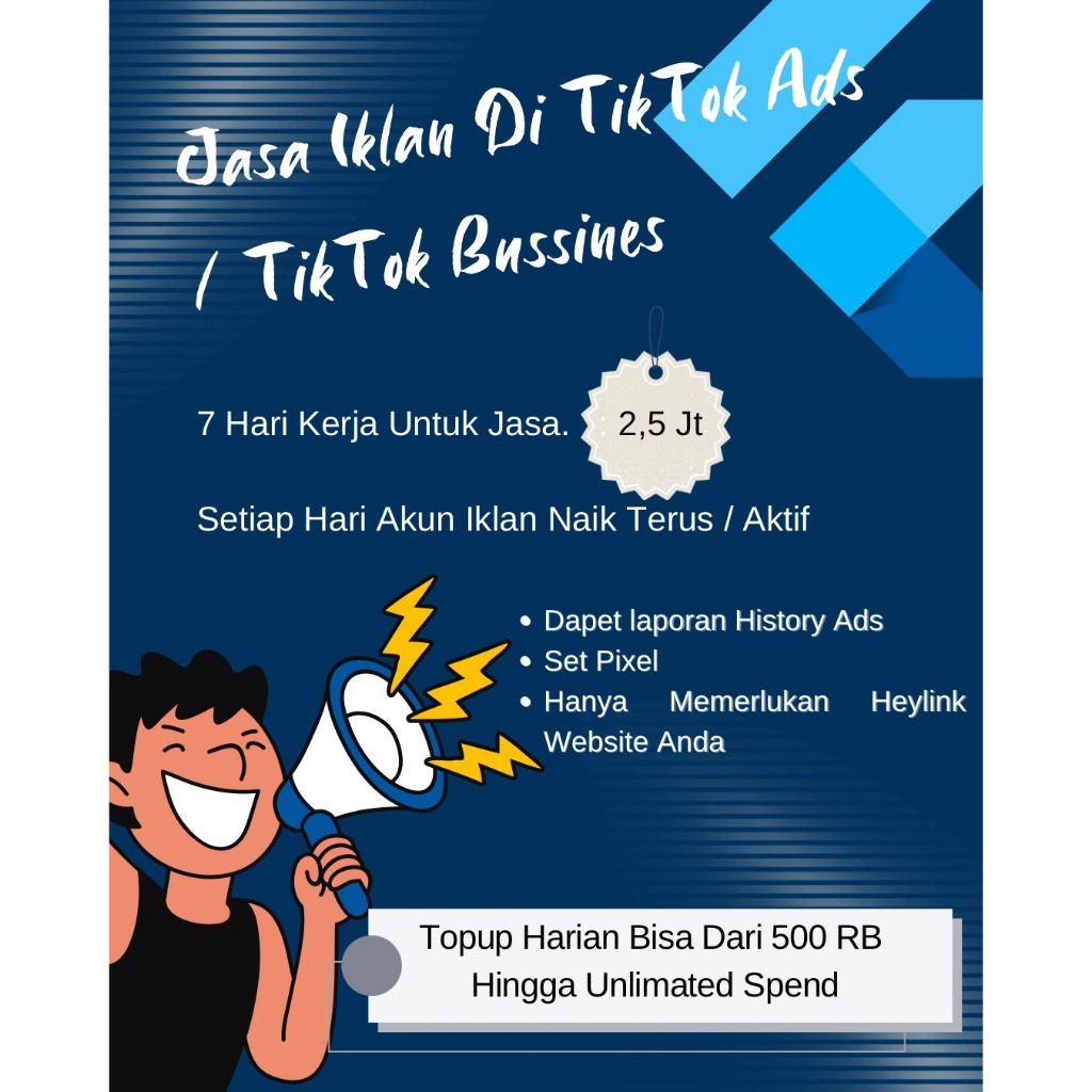 Jasa Iklan Tiktok Ads/Tiktok Bussines