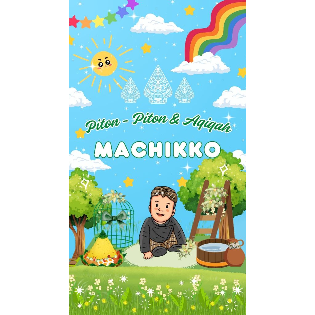 UNDANGAN DIGITAL ULANG TAHUN/TEDHAK SITEN ANAK VIDEO GAMBAR